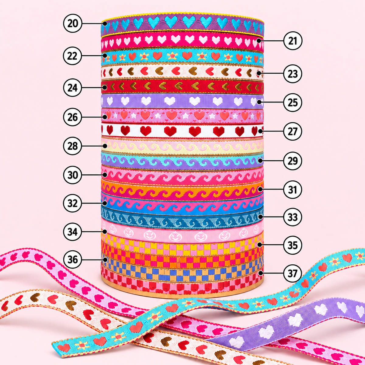 DIY Jacquard Schmuckband Muster | Webband Meterware | Deko- & Nähband