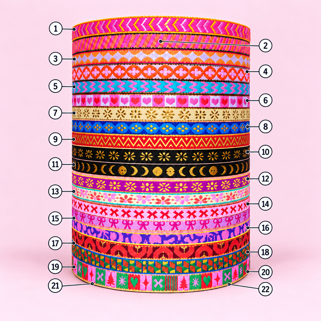 DIY Jacquard Schmuckband Muster | Webband Meterware | Deko- & Nähband