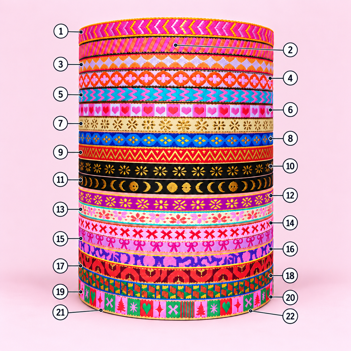 DIY Jacquard Schmuckband Muster | Webband Meterware | Deko- & Nähband