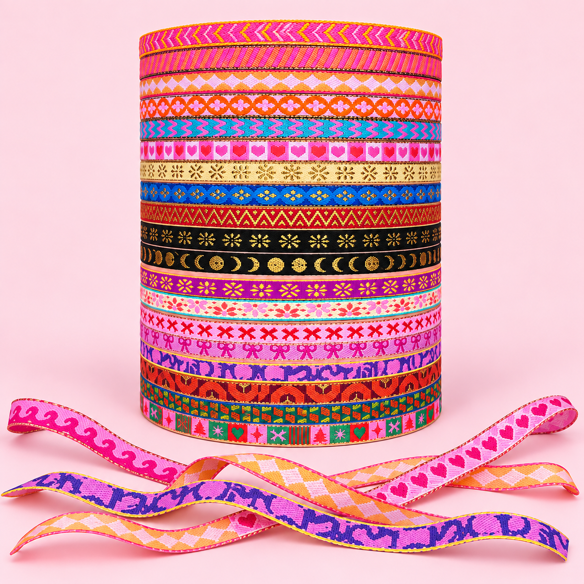 DIY Jacquard Schmuckband Muster | Webband Meterware | Deko- & Nähband