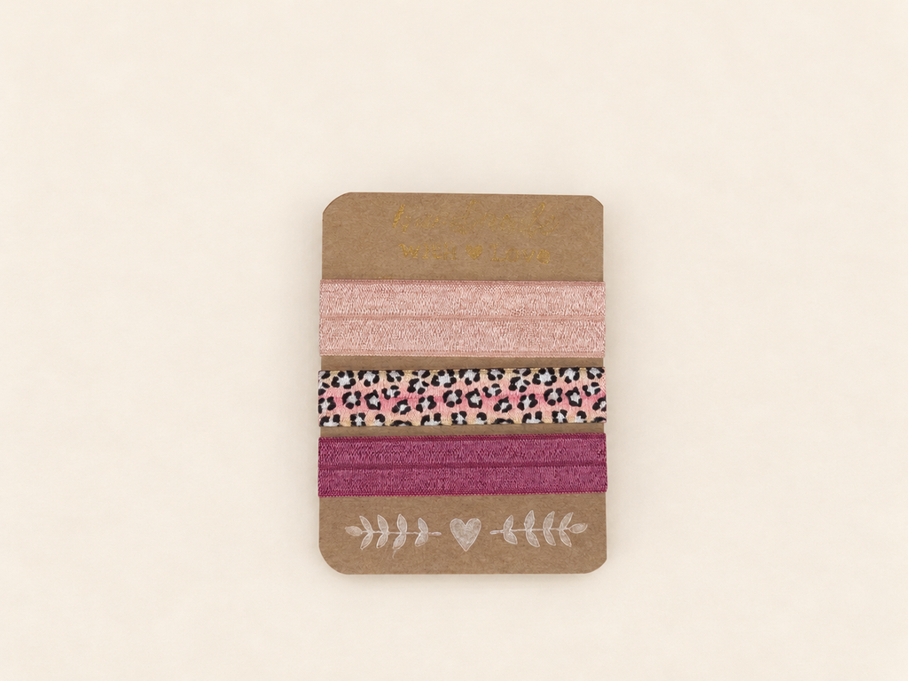Haarband Sets in Peach, Koralle & bunten Mustern