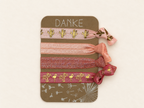 Haarband Sets in Peach, Koralle & bunten Mustern