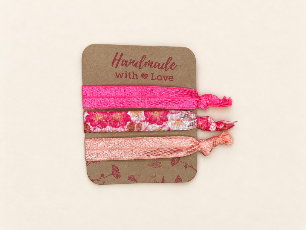 Haarband Sets in Peach, Koralle & bunten Mustern