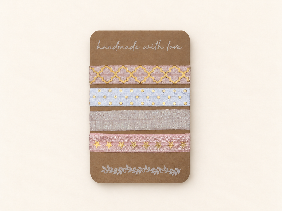 Haarband-Sets Pastell – Rosa, Mint & Muster | MEA NANI